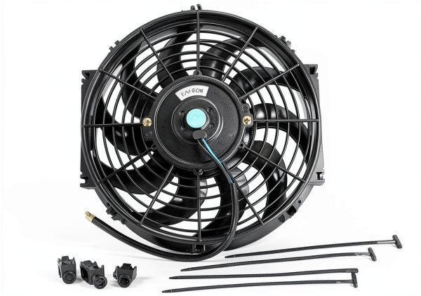 BLACKHORSE-RACING 12V 80W 12" Radiator Cooling Fan with Brackets-8