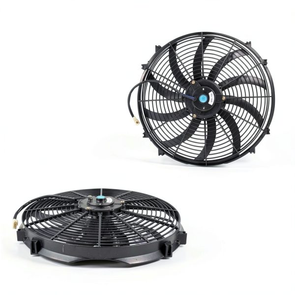 GESEXI 12V 120W Slim Radiator Cooling Fan 16" Black Fit High Flow-3