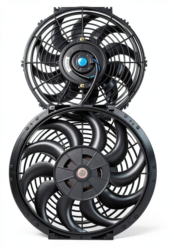 BLACKHORSE-RACING 12V 80W 12" Radiator Cooling Fan with Brackets-3