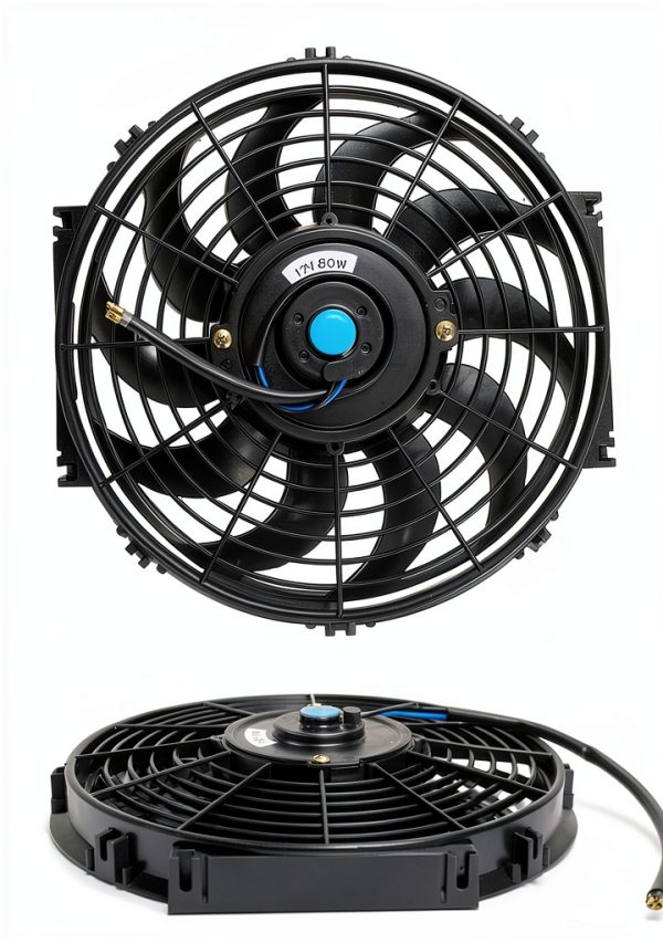 BLACKHORSE-RACING 12V 80W 12" Radiator Cooling Fan with Brackets-1