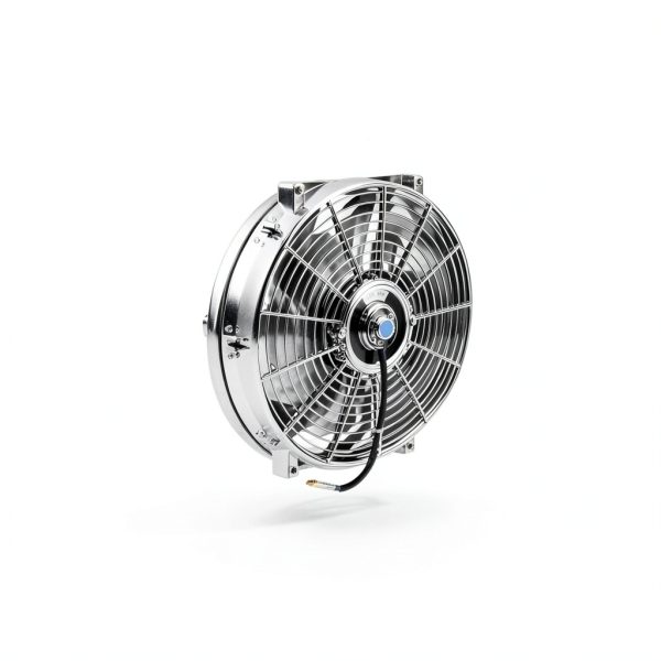 FGJQEFG 12V 14in Chrome Cooling Fan Engine-4