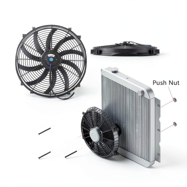 FGJQEFG Radiator Cooling Fan 12V Plastic High Flow-1