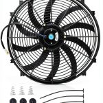 GESEXI 12V 120W Slim Radiator Cooling Fan 16" Black Fit High Flow-0