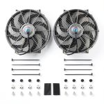 FGJQEFG 12V 14in Chrome Cooling Fan Engine-0