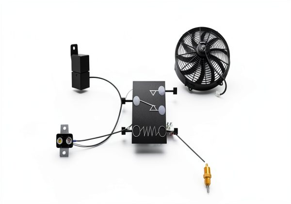 BLACKHORSE-RACING 12V 80W 12" Radiator Cooling Fan with Brackets-6