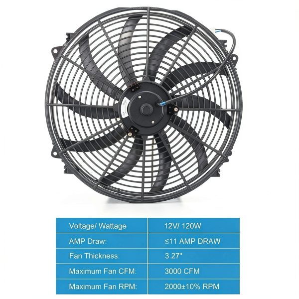 16 Inch Electric Radiator Cooling Fan STMGW Brass-2