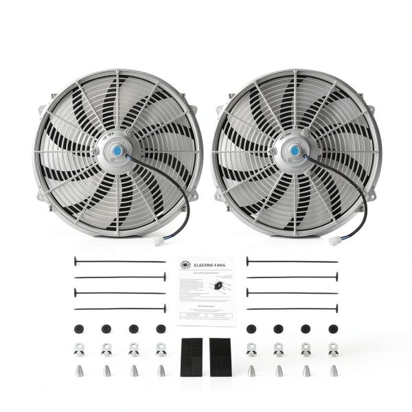 Radiator Cooling Fan FGJQEFG Chrome 16 Inch Engine-6