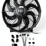 BLACKHORSE-RACING 12V 80W 12" Radiator Cooling Fan with Brackets-0