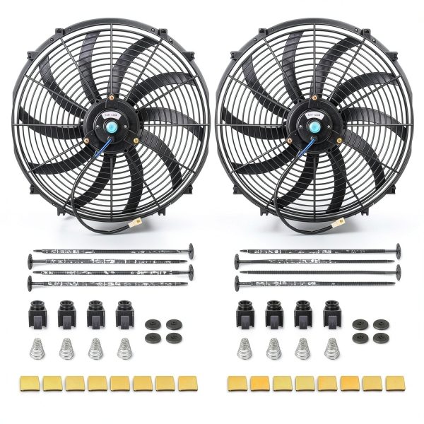 FGJQEFG Radiator Cooling Fan 12V Plastic-0