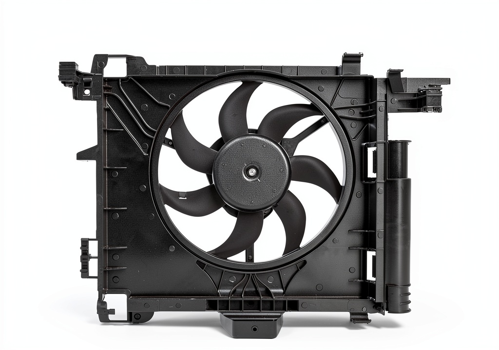 KELOKE cooling fan installed in Smart Fortwo engine compartment