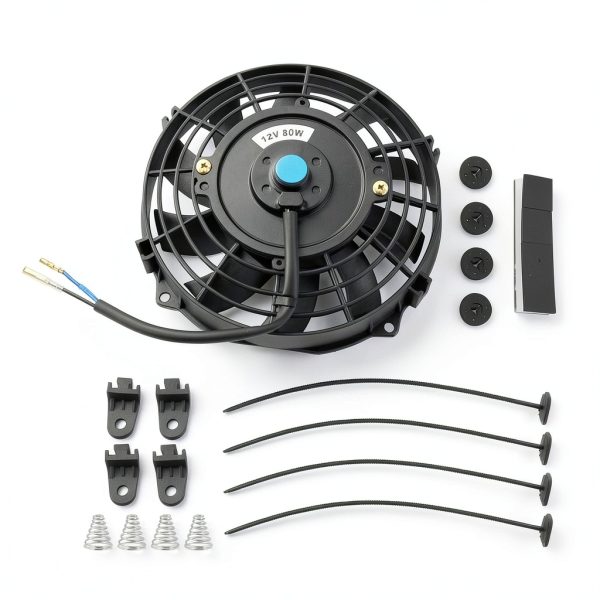 Radiator Fan 7 Inch Black JDMSPEED Electric Cooling Fan 1350 CFM-0