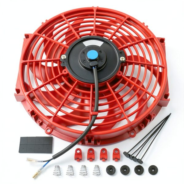 Radiator Fan JDMSPEED 12 Inch Red Plastic Push Pull Cooling Fan-0