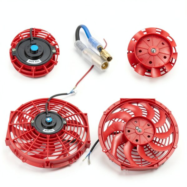 Radiator Fan JDMSPEED 12 Inch Red Plastic Push Pull Cooling Fan-4