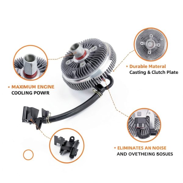 TOPAZ Cooling Fan Clutch DRS-898-3201 for Chevrolet, GMC, Buick, Saab-3