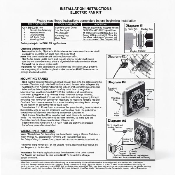 MOSTPLUS Radiator Fan 7‑14 Inch Automotive Engine Fan Set of 1-5