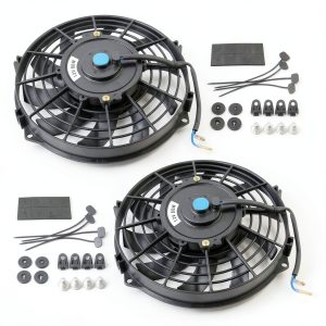 JDMSPEED 9 Inch Universal Radiator Fan Black 12V Air Cooled High Flow-0