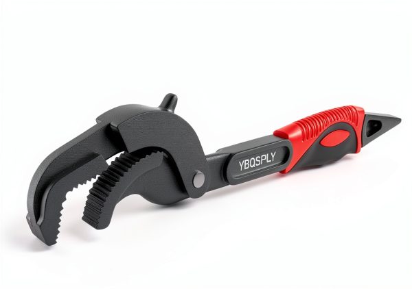 Pipe Wrench Set YBQSPLY 10” & 15” Self‑Adjusting Wrench Black Red-2
