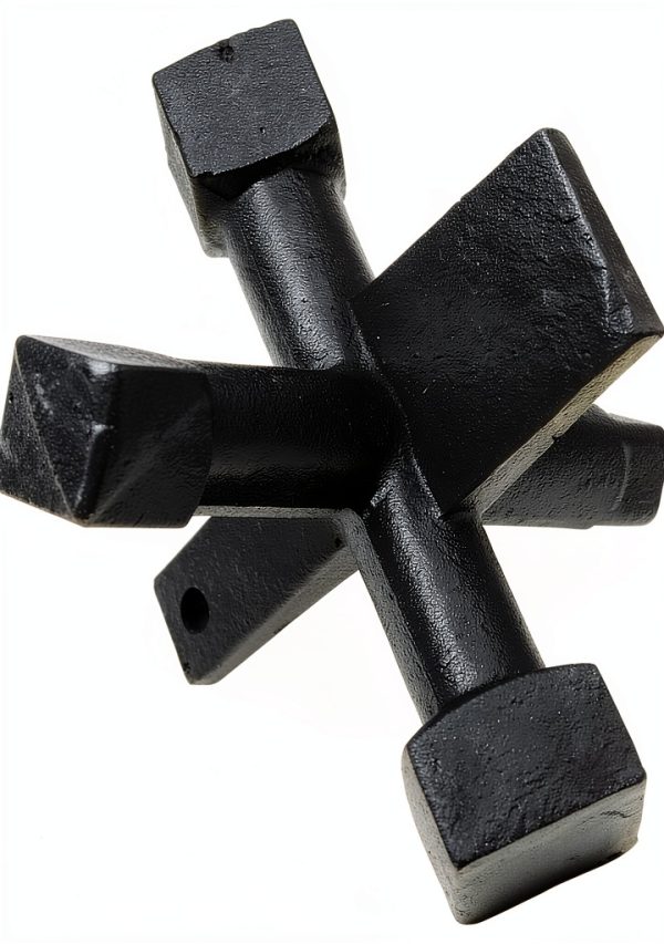 6 Sided Plumbing Cleanout Wrench by CAMOLIKOS Iron Square Drive 5.79in-0