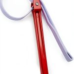 12" Adjustable Nylon Strap Pipe Wrench Maxsirui 12in Polished Aluminum-0
