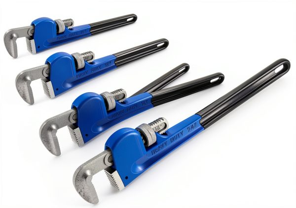 Gisafai Pipe Wrench Set Blue Alloy Steel 8 to 24 inch-0