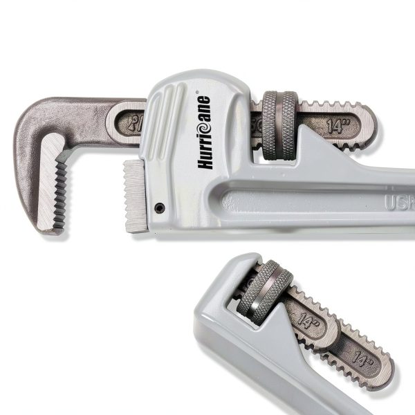 Pipe Wrench Hurricane 3-Piece Aluminum 10" 14" 18" Lightweight Heavy-4