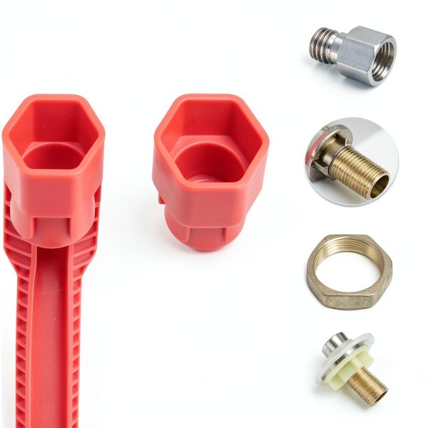 8 in 1 Multi Kitchen Faucet Wrench HDWY Red 9.84in Tool-3