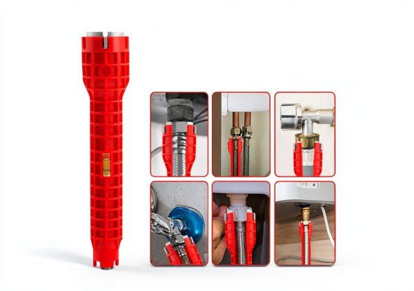 14-in 1 Wrench Faucet Installer - Red ELEGICKLIP Wrench-6