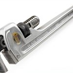RIDGID Aluminum Straight Pipe Wrench 14in Model 814 Silver-0