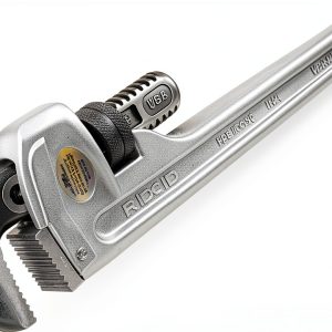 RIDGID Aluminum Straight Pipe Wrench 14in Model 814 Silver-0