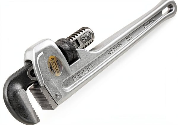 RIDGID Aluminum Straight Pipe Wrench 14in Model 814 Silver-0