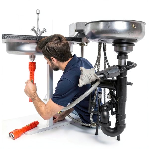 8-in-1 Multifunctional Sink & Faucet Wrench by Alocre – Red-5
