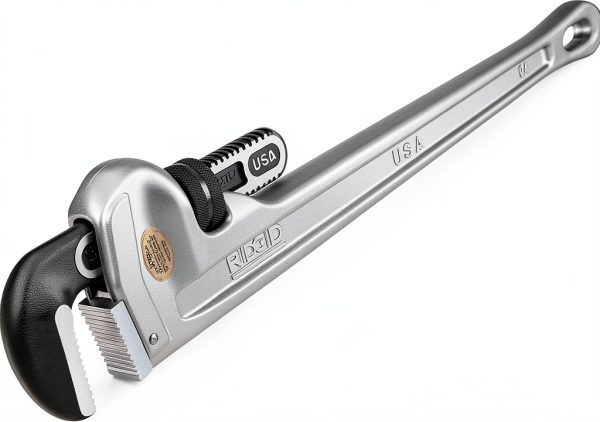 RIDGID 31105 Aluminum Straight Pipe Wrench 24 inch Grey-0