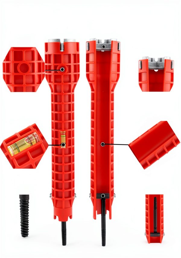 14-in 1 Wrench Faucet Installer - Red ELEGICKLIP Wrench-3