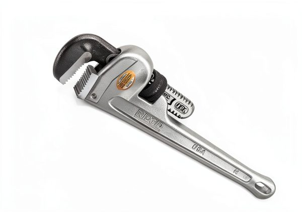RIDGID Aluminum Straight Pipe Wrench 14in Model 814 Silver-6