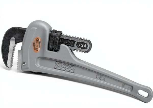 RIDGID Aluminum Straight Pipe Wrench 14in Model 814 Silver-9