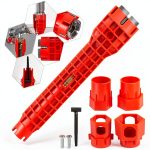 14 in 1 Multi-functional Wrench KUZIUA Red Pipe Wrench for Bathroom-0