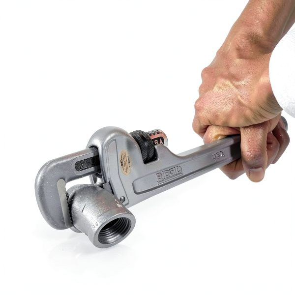 RIDGID Aluminum Straight Pipe Wrench 14in Model 814 Silver-2