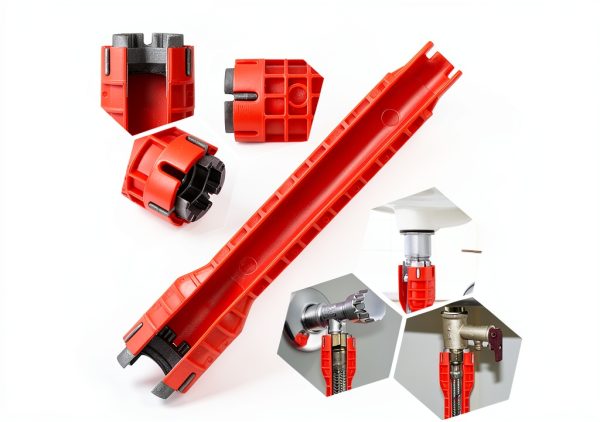 14 in 1 Multi-functional Wrench KUZIUA Red Pipe Wrench for Bathroom-2